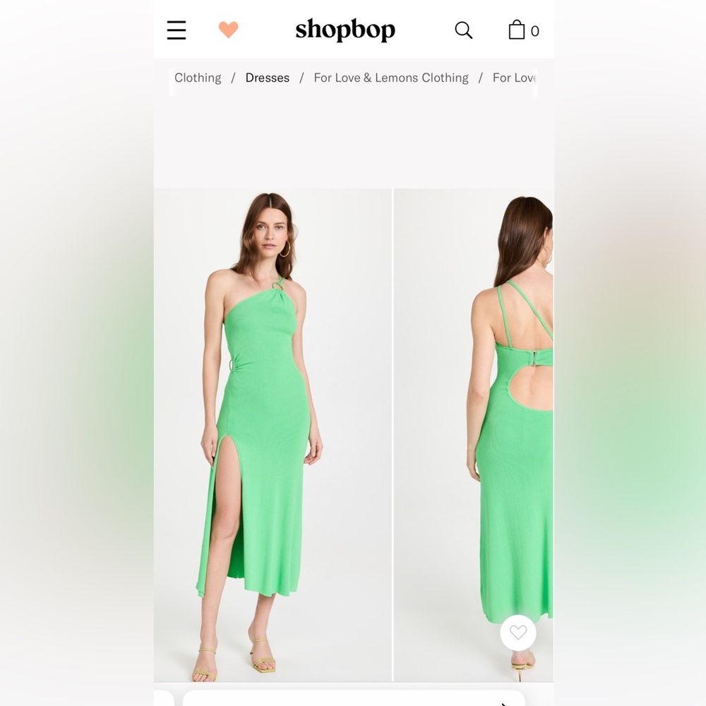 For Love and Lemons Keisha Maxi Dress - Green - XS